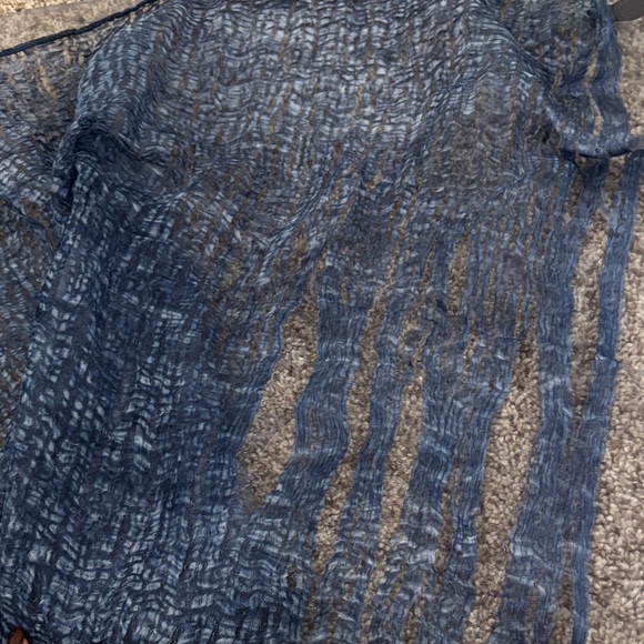 NWT SAACHI Sheer Blue Scarf - Picture 6 of 7